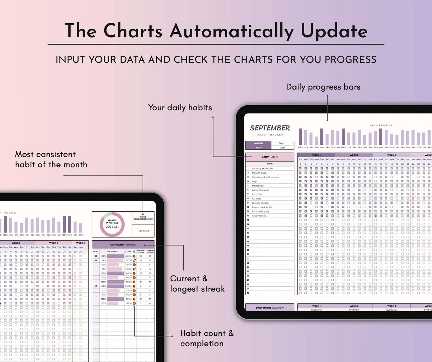 Premium Habit Tracker (Google Sheets & Excel)
