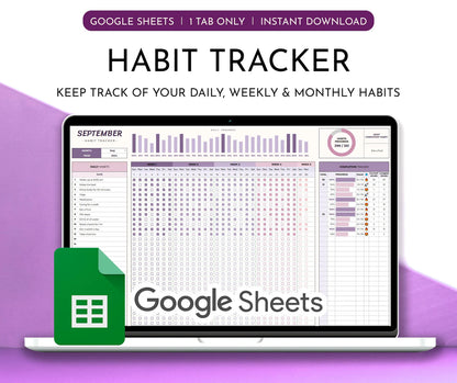 Premium Habit Tracker (Google Sheets & Excel)