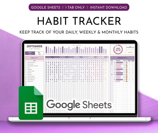 Premium Habit Tracker (Google Sheets & Excel)