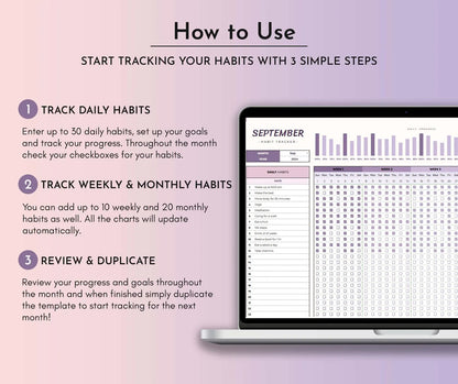 Premium Habit Tracker (Google Sheets & Excel)